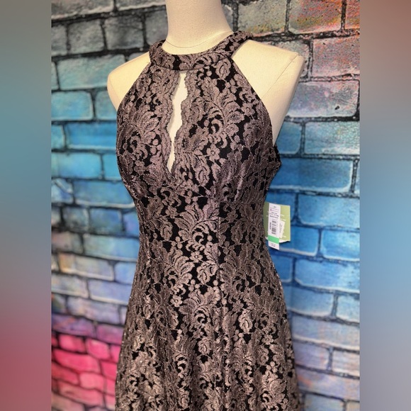 NWT JC Penny Black and Taupe Formal Dress - Picture 2 of 5